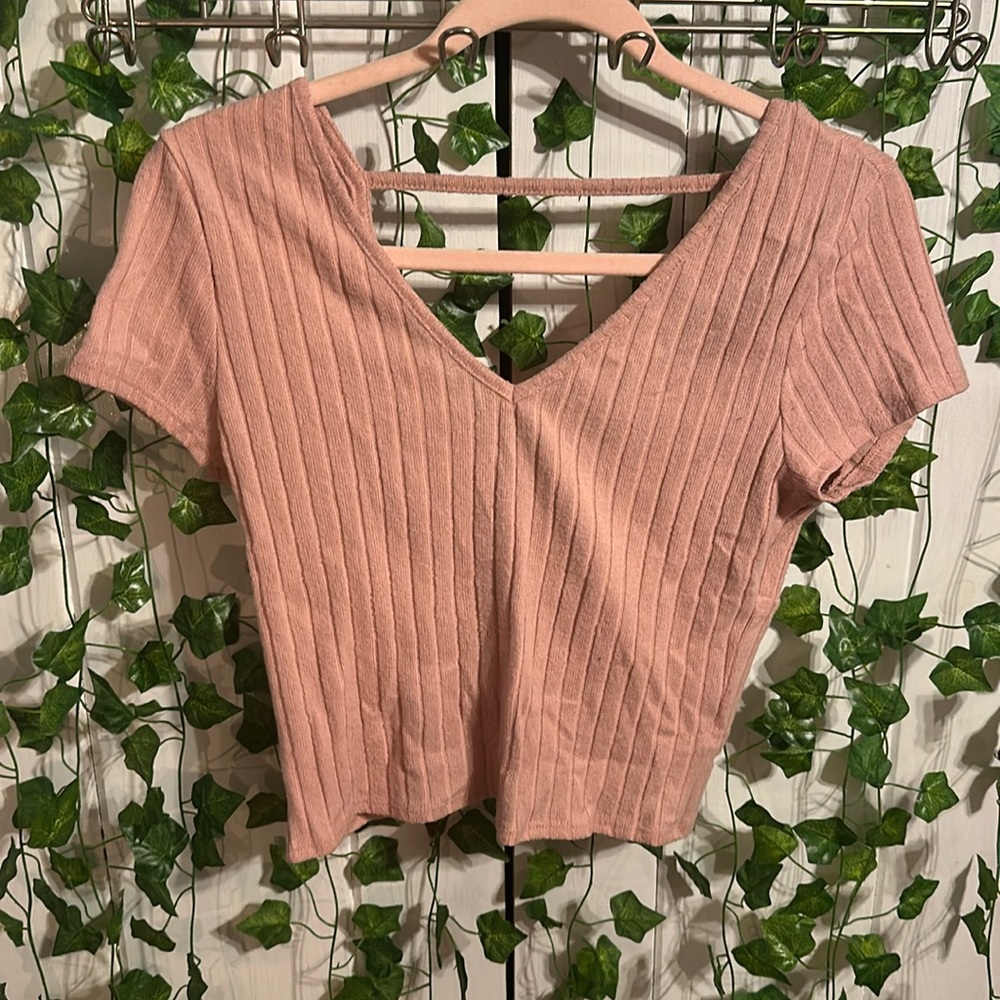 Derek heart knit crop top